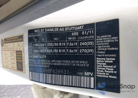 2011 Mercedes-Benz Glk 350 z USA, uszkodzony, nr VIN WDCGG5GB6BF628931